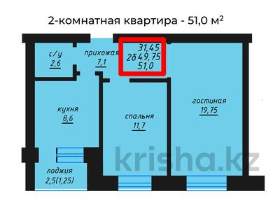 3-бөлмелі пәтер, 82.75 м², 2/6 қабат, Циалковского 13, бағасы: ~ 21.5 млн 〒 в Щучинске