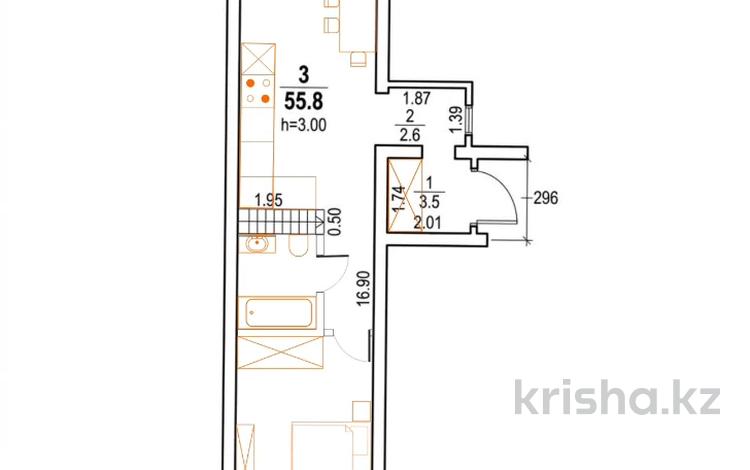 2-комнатная квартира · 62 м² · 13/13 этаж, Си Синхая 17 — СРОЧНАЯ ПРОДАЖА за 50 млн ₸ в Алматы, Бостандыкский р-н — фото 2
