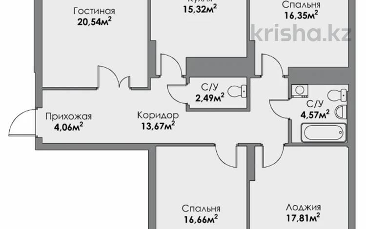 4-комнатная квартира, 115 м², 6/14 этаж, Туркестан 28