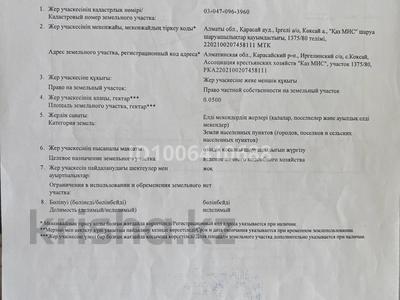 Участок · 5 соток, Улгили за 10 млн 〒 в Коксай (пути Ильича)