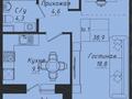 1-бөлмелі пәтер · 39 м² · 12/12 қабат, Улы дала 40, бағасы: ~ 23 млн ₸ в Астане, Нура р-н — фото 2