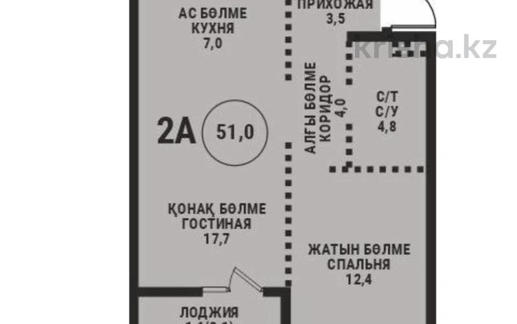 2-комнатная квартира · 51 м² · 2/9 этаж, Ботакоз 5 БЕЗ КОМИССИИ за ~ 31.2 млн ₸ в Алматы, Алатауский р-н — фото 2