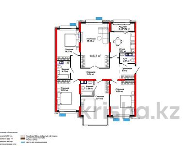 5-комнатная квартира · 144 м² · 8/9 этаж, Толеметова — 6% СКИДКА за ~ 85.5 млн 〒 в Шымкенте, Абайский р-н