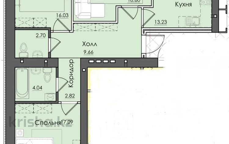 3-бөлмелі пәтер · 86 м² · 2/10 қабат, Микрорайон Береке 79, бағасы: ~ 42.2 млн ₸ в Костанае — фото 7