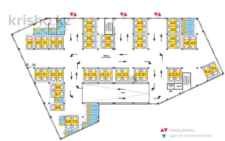 2-комнатная квартира · 57 м² · 7/14 этаж, С 902 8 за 38 млн ₸ в Астане, Сарыарка р-н — фото 2