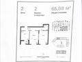 2-комнатная квартира · 65.88 м² · 5/12 этаж, Байтурсынова 28 — А426 за 38 млн ₸ в Астане, Сарайшык р-н