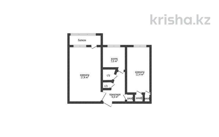 2-комнатная квартира · 45.5 м² · 2/5 этаж, Комсомольский проспект 34 за 11.5 млн ₸ в Рудном — фото 2