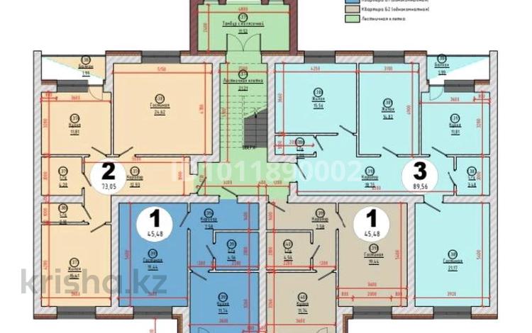 1-комнатная квартира · 45.48 м² · 5/5 этаж, ул. Мурата Монкеулы за 9.2 млн ₸ в Уральске, мкр Школьник — фото 2