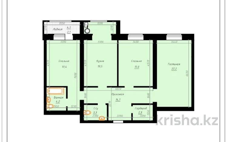 3-бөлмелі пәтер, 101.4 м², 4/5 қабат, мкр. Алтын орда, Микрорайон Алтын Орда, бағасы: ~ 28.4 млн 〒 в Актобе, мкр. Алтын орда — фото 2