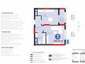1-комнатная квартира · 39.31 м² · 9/12 этаж, Е 796 1 за 27.5 млн 〒 в Астане, Нура р-н