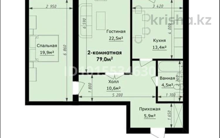 2-комнатная квартира · 79 м² · 2 этаж, мкр. Алтын орда, Газиза Жубанова — Г.Жубанова - Тауелсиздик за 26.9 млн ₸ в Актобе — фото 2