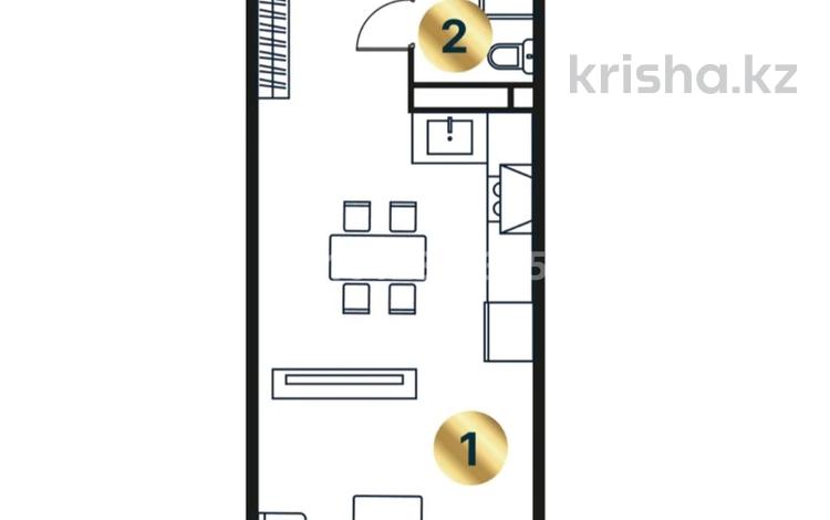 1-комнатная квартира · 33.3 м² · 8/9 этаж, ул. Сыбызгы 103 за 17.5 млн ₸ в Алматы, Жетысуский р-н — фото 3