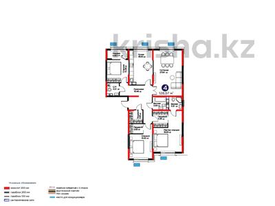 4-бөлмелі пәтер · 129 м², вдоль пр. Байдибек би, бағасы: ~ 63.1 млн ₸ в Шымкенте, Абайский р-н