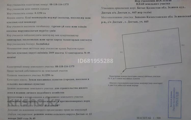 Участок · 12 соток, Достык, Достык РТС за 1.8 млн ₸ в Западно-Казахстанской обл. — фото 2