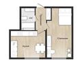 1-бөлмелі пәтер · 40.85 м², Кызылсай 4, бағасы: ~ 18.4 млн ₸ в Каскелене — фото 3