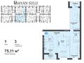 3-комнатная квартира · 72 м² · 4/5 этаж, Туран 48/1 за 28 млн ₸ в Шымкенте, Туран р-н