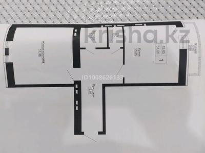 2-комнатная квартира · 51.05 м² · 2/9 этаж, Шоссе Коргалжын за 23.5 млн 〒 в Астане, Нура р-н
