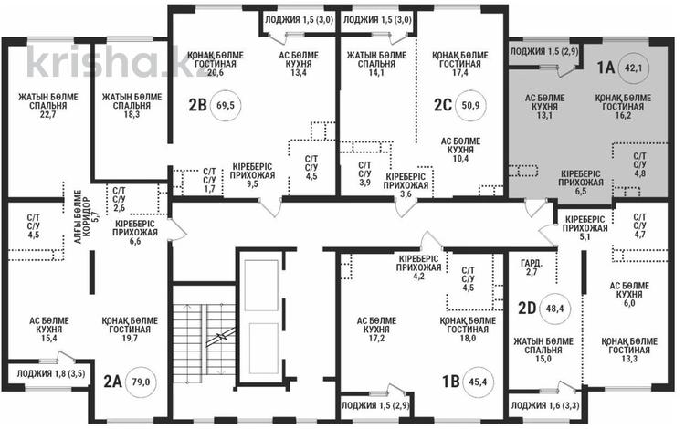 2-бөлмелі пәтер · 41.9 м² · 10/16 қабат, Сатпаева 90/58, бағасы: 37 млн ₸ в Алматы, Бостандыкский р-н — фото 2