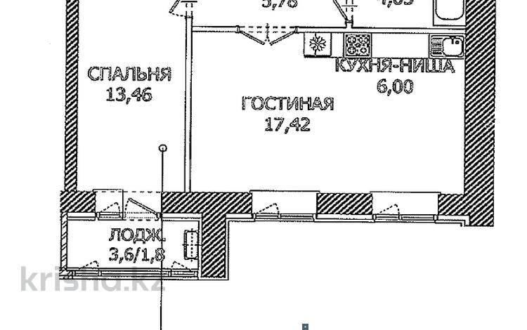 2-комнатная квартира, 48 м², 11/12 этаж, Айтматова 2 — Е164 за 17.2 млн 〒 в Астане — фото 2
