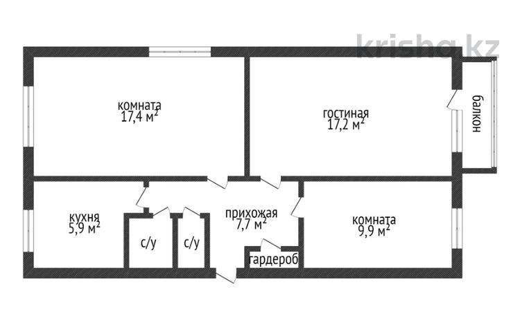 3-комнатная квартира, 62.2 м², 5/5 этаж, Кобланды Батыра , 38а за 15 млн 〒 в Костанае — фото 2