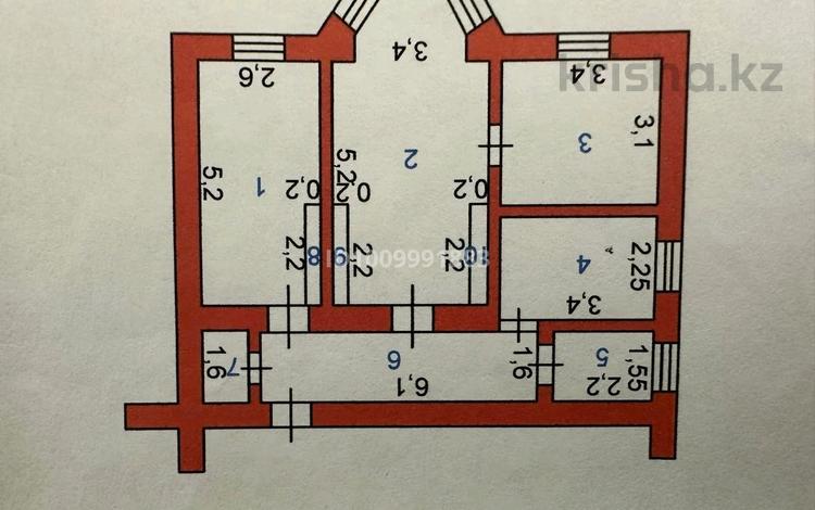 3-комнатная квартира · 65.6 м² · 2/2 этаж, Переулок Балуан Шолака 2 — Стоматология Еркемай за 11 млн ₸ в Шу — фото 2
