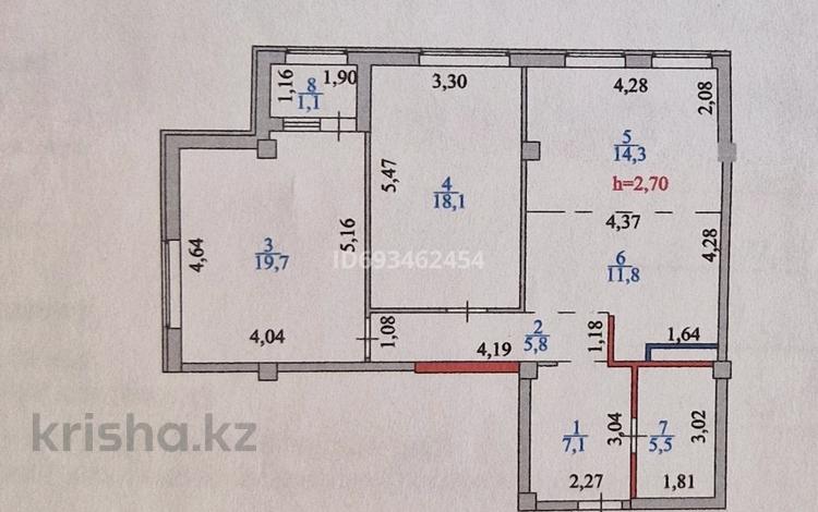 3-комнатная квартира, 83.4 м², 2/6 этаж, Е-344 №6 за 32 млн 〒 в Астане, Есильский р-н — фото 3