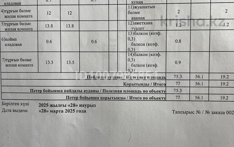 4-бөлмелі пәтер · 77 м² · 5/5 қабат, Астана 30, бағасы: 35 млн ₸ в Усть-Каменогорске — фото 2