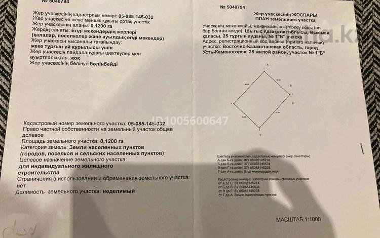 Участок · 12 соток, 22 нет — Нет за 8 млн 〒 в Усть-Каменогорске, Ульбинский — фото 2