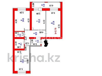 3-комнатная квартира · 80.6 м² · 8/9 этаж, Айтматова — Молдагалиева за 40 млн ₸ в Астане, Нура р-н