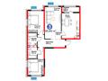 3-комнатная квартира · 85.8 м², Толеметова, возле DENDRO SAYABAQ за ~ 41.5 млн ₸ в Шымкенте, Абайский р-н — фото 3