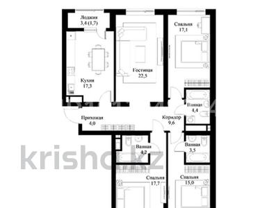 4-бөлмелі пәтер · 117 м² · 9/9 қабат, Ауэзова, бағасы: 82.5 млн ₸ в Алматы, Алмалинский р-н
