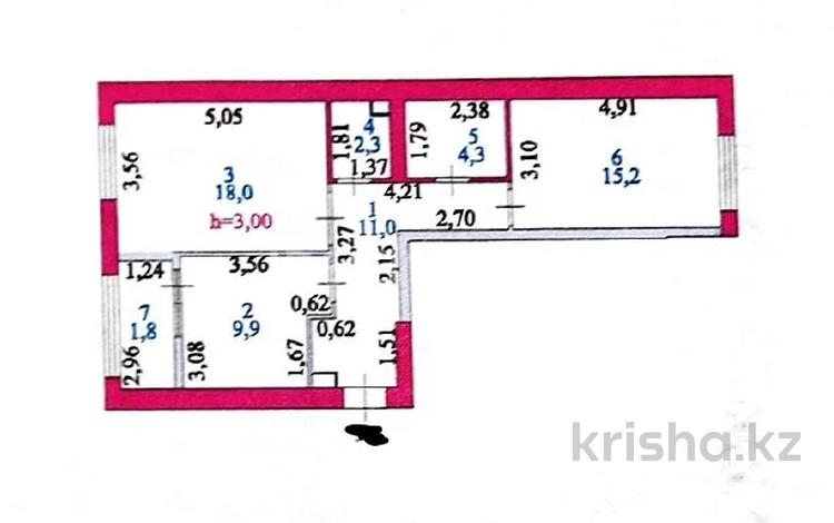 2-комнатная квартира, 62.5 м², 8/9 этаж, Мангилик ел 36/1