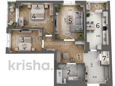 3-комнатная квартира · 95.3 м² · 16/23 этаж, Сарыарка 1б — Сарыарка/ Тарас Шевченко за 46 млн ₸ в Астане, Сарыарка р-н