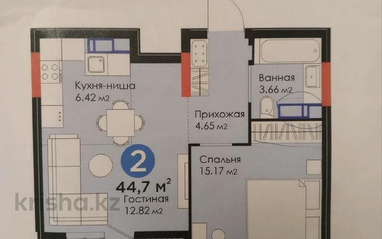2-комнатная квартира, 44 м², 5/12 этаж, Кайым Мухамедханова 5 — Мухамедханова за 26.8 млн 〒 в Астане — фото 5