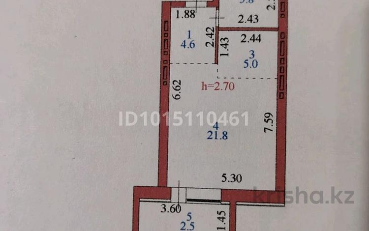 1-комнатная квартира · 39.7 м² · 9/13 этаж, Бейбарыс Султан 11 за 18.5 млн ₸ в Астане, Сарыарка р-н — фото 2
