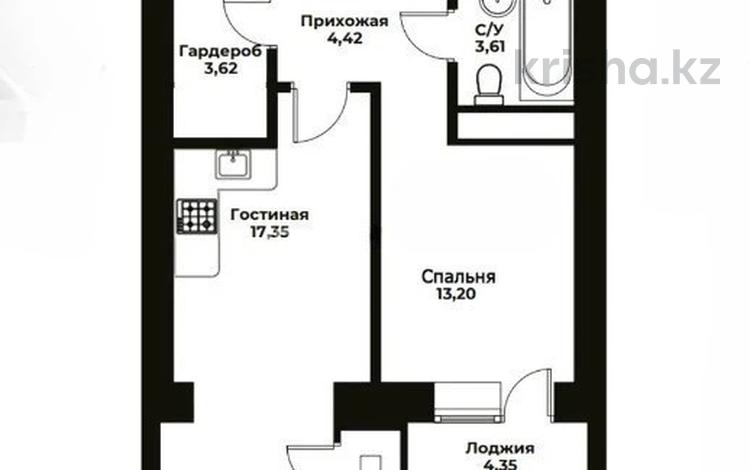 2-комнатная квартира, 48 м², 6/20 этаж, Гагарина 310 за 45 млн 〒 в Алматы, Бостандыкский р-н — фото 4