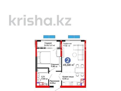 2-комнатная квартира · 47 м² · 10/12 этаж, мкр Акжар, Белжайлау 47а за ~ 39 млн ₸ в Алматы, Наурызбайский р-н