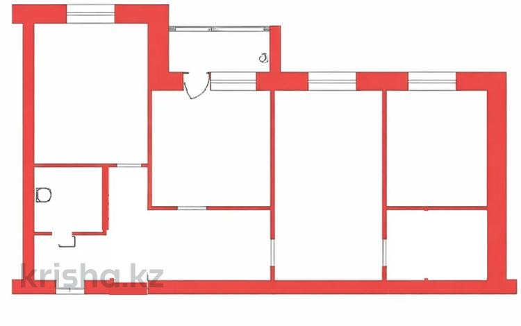 3-бөлмелі пәтер · 73.6 м² · 5/6 қабат, мкр. Алтын орда, бағасы: 22.5 млн ₸ в Актобе — фото 2