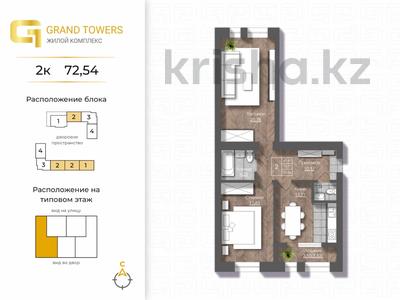 2-бөлмелі пәтер · 72.54 м², мкр. Алтын орда 192 — Халела досмухамедулы, бағасы: ~ 24.7 млн ₸ в Актобе