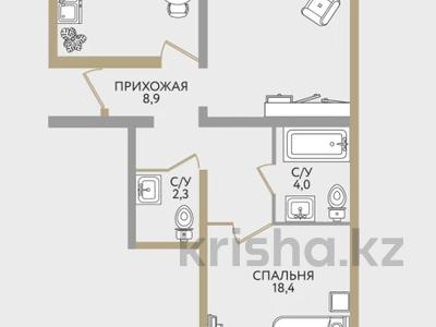 2-комнатная квартира, 70.3 м², 1/7 этаж, Шугыла 52 за ~ 26.7 млн 〒 в Алматы