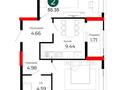 2-комнатная квартира · 55.35 м² · 17 этаж, Е 908 22 за ~ 33 млн ₸ в Астане — фото 2
