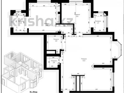 3-комнатная квартира · 110 м² · 6/13 этаж, мкр Шубар — ЭЛИТ КЛАСС за 105 млн ₸ в Астане, Есильский р-н
