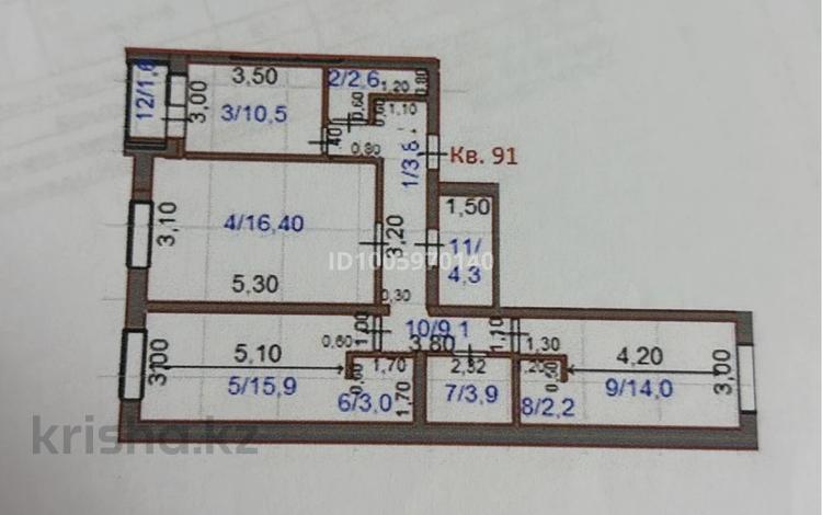 3-комнатная квартира · 87.3 м² · 2/5 этаж, Майкутова 53 — Майкутова за 31.5 млн ₸ в  — фото 2