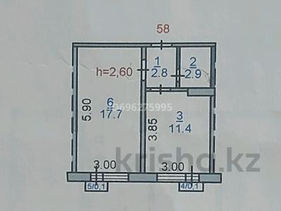 1-комнатная квартира · 35 м² · 4/5 этаж, Лермонтова 13 — Лермонтова-Абая за 10.8 млн 〒 в Костанае