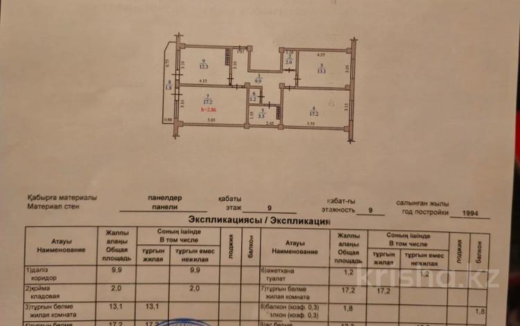 3-комнатная квартира, 78.2 м², 9/9 этаж, Сейфуллина 546 за 51 млн 〒 в Алматы, Бостандыкский р-н — фото 3