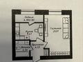 1-комнатная квартира · 41.39 м² · 5/12 этаж, Е16,Е24,Е45 6г за 25 млн ₸ в Астане, Нура р-н