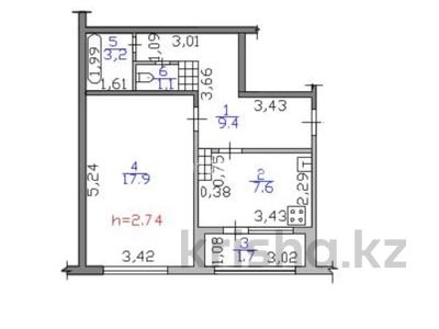 1-бөлмелі пәтер · 40.9 м² · 1/5 қабат, ул. Таира Жарокова 302, бағасы: 35 млн ₸ в Алматы, Бостандыкский р-н