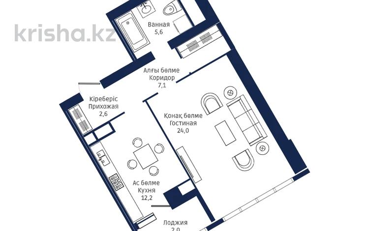 1-бөлмелі пәтер, 54 м², 10/33 қабат, Аль-фараби, бағасы: 56 млн 〒 в Алматы, Бостандыкский р-н — фото 5