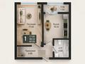 1-бөлмелі пәтер · 40.06 м² · 4/9 қабат, Нажимеденова 15/1, бағасы: 22 млн ₸ в Астане, Сарайшык р-н — фото 2