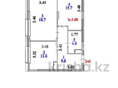 2-бөлмелі пәтер · 62 м² · 5/9 қабат, Е-321 6 — Район Республиканской мечети и будущей Меги, бағасы: 33.5 млн ₸ в Астане, Есильский р-н